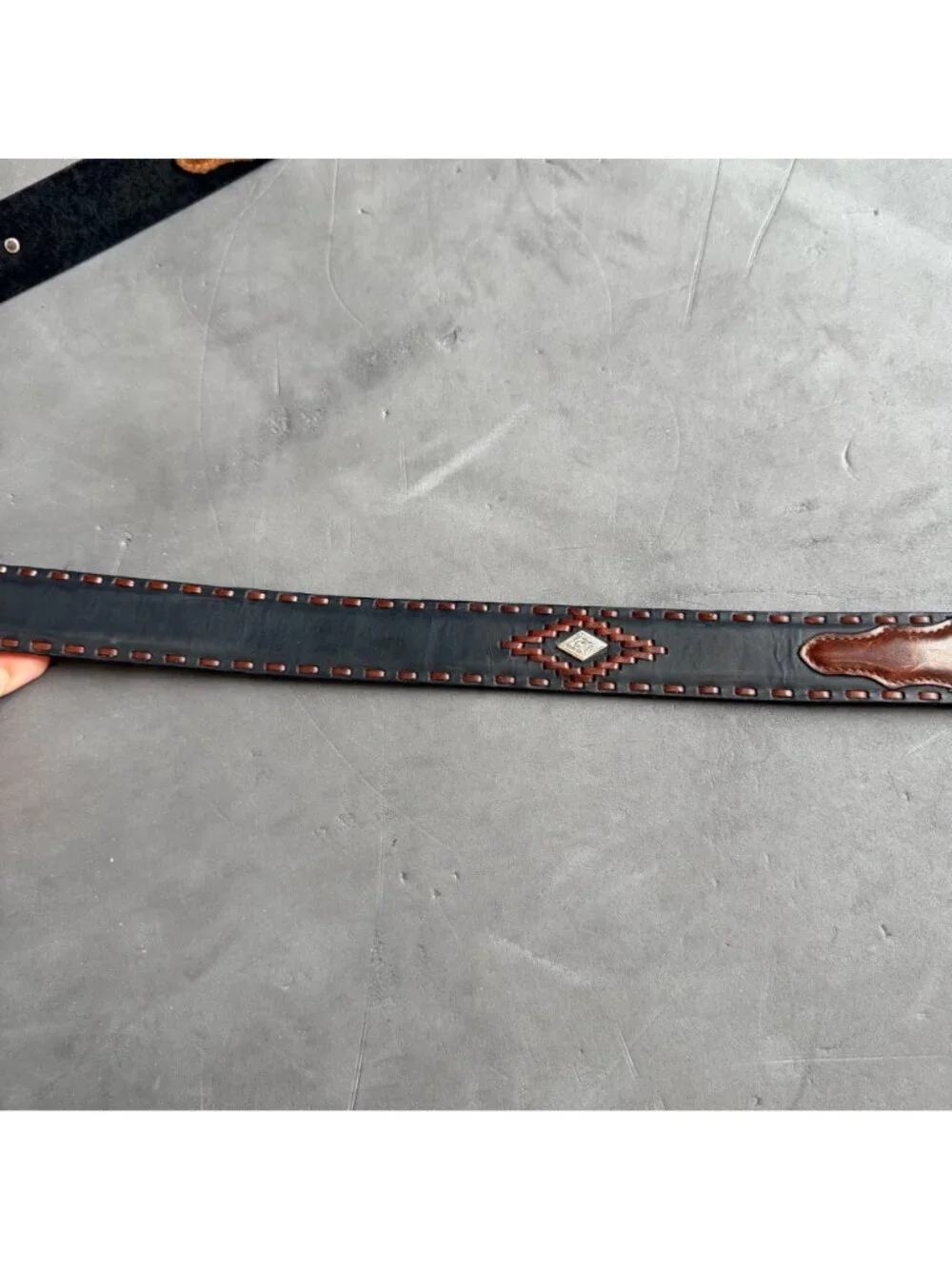 Resistol Men’s Leather Belt Brown Western Silver Engraved Buckle , brown/black,